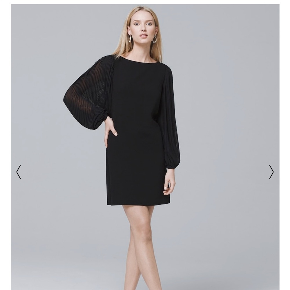 Black velvet bell sleeved dress. Size 2. Runs big